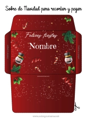 Dibujo libre Regalos Navidad Sobre Juegos y juguetes Sobre para imprimir Cascanueces Sobre de Navidad Sobre de Embalaje de Regalo