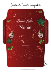 Colorazione gratuita Regali Natale Busta Giochi e giocattoli Busta da stampare Schiaccianoci Busta di Natale Busta da Regalo