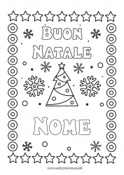 Disegno gratuito Albero di Natale Natale Fiocchi di neve Messaggio 