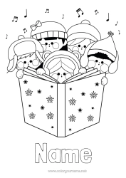 Colouring to customise Christmas Music Music Day Choir