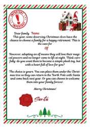 Colouring to customise Christmas Elves Letters From Mischievous Elves Departure Letter, Goodbye Elf Permanent Adoption Of A Mischievous Imp