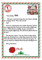 Colouring to customise Christmas Elves Letters From Mischievous Elves Departure Letter, Goodbye Elf Permanent Adoption Of A Mischievous Imp