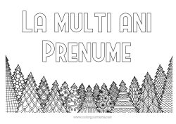 Pagină de colorat personalizată Zentangle Brad