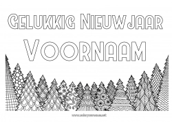 Gratis kleurplaat Zentangle Kerstboom