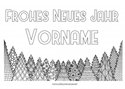 Kostenlose Malvorlage Zentangle Tannenbaum