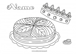 Free coloring Crown Epiphany King cake