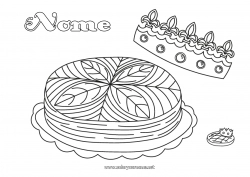 Desenho para personalizar Coroa Epifania Bolo dos Reis