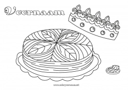 Gratis kleurplaat Kroon Driekoningen Driekoningen cake