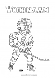 Gratis tekening Sport Teamsporten Hockey Wintersporten