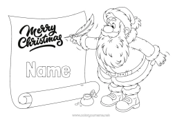 Free colouring Father Christmas Christmas Letter to Father Christmas 