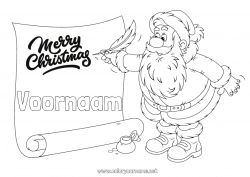 Gratis tekening Kerstman Kerstmis Brief aan de Kerstman 