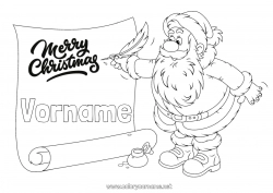 Kostenlose Malvorlage Weihnachtsmann Weihnachten Brief an den Weihnachtsmann 