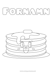 Gratis färgläggning Söt Kyndelsmässan Pannkakor