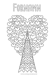 Gratis teckning Hjärta Träd Doodle
