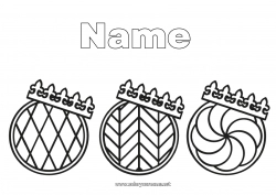 Free drawing Crown Epiphany Easy coloring pages King cake