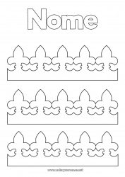 Colorare per personalizzare Attività per Bambini Corona Epifania Disegni da colorare facili