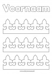 Gratis tekening Activiteiten voor Kinderen Kroon Driekoningen Eenvoudige kleurplaten