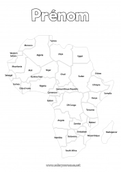 Dessin gratuit Géographie Égypte Afrique Carte du monde Carte des continents