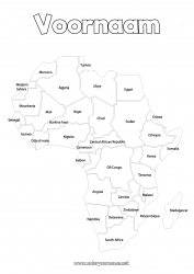 Gratis tekening Geografie Egypte Afrika Wereldkaart Wereldkaart