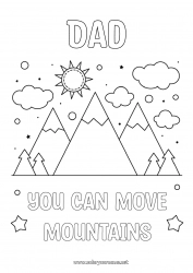 Child coloring page Children's activities Positive Mountain