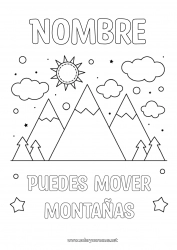 Colorear gratis Actividades para niños Positivo Montaña