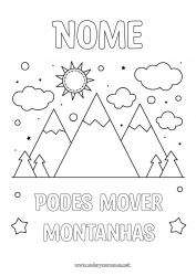 Desenho para personalizar Atividades para Crianças Positivo Montanha