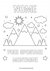 Disegno gratuito Attività per Bambini Positivo Montagna