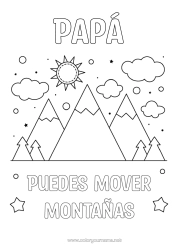 Colorear gratis Actividades para niños Positivo Montaña