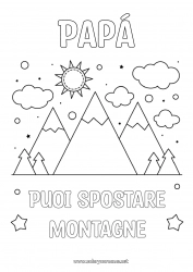 Pagina da colorare per bambini Attività per Bambini Positivo Montagna