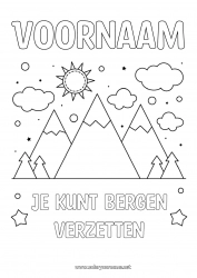 Gratis tekening Activiteiten voor Kinderen Positief Berg