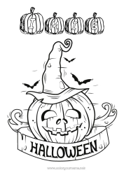 Kolorowanka do personalizacji Dynia Halloween Napis 'halloween'
