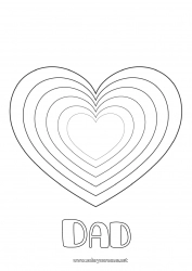 Child coloring page Heart I love you Valentine's Day Big heart Easy coloring pages