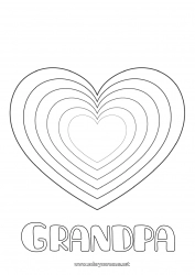 Child coloring page Heart I love you Valentine's Day Big heart Easy coloring pages