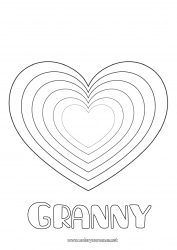 Child coloring page Heart I love you Valentine's Day Big heart Easy coloring pages