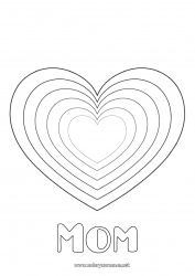 Child coloring page Heart I love you Valentine's Day Big heart Easy coloring pages