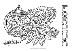 Gratis tegning Mandala Jul Julekule