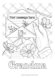 Free coloring Flowers Complex coloring pages