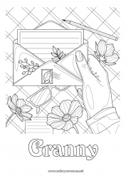 Child coloring page Flowers Complex coloring pages