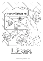 Gratis färgläggning Blommor Komplexa målarbilder