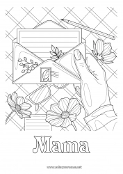 Kinder-Malvorlage Blumen Komplexe Ausmalbilder