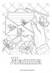 Pagina da colorare per bambini Fiori Colorazioni complesse