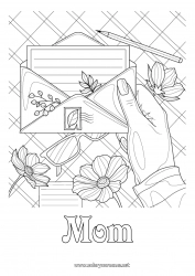 Child coloring page Flowers Complex coloring pages