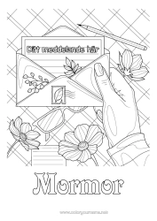Gratis färgläggning Blommor Komplexa målarbilder