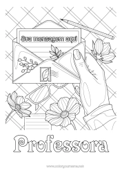 Desenho grátis Flores Colorações Complexas