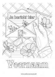 Gratis tekening Bloemen Complex Kleurplaten