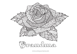 Free coloring Rose Complex coloring pages Zentangle Saint George