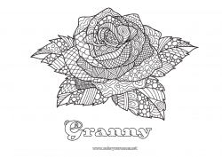 Child coloring page Rose Complex coloring pages Zentangle Saint George