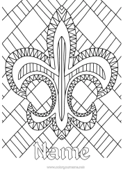 Colouring to customise Epiphany Carnival Symbols King Kings' Cake