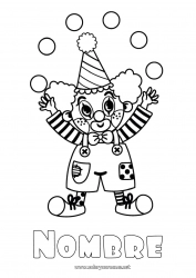 Colorear para personalizar Clown Circo