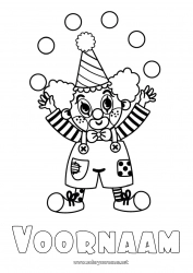 Gratis tekening Clown Circus